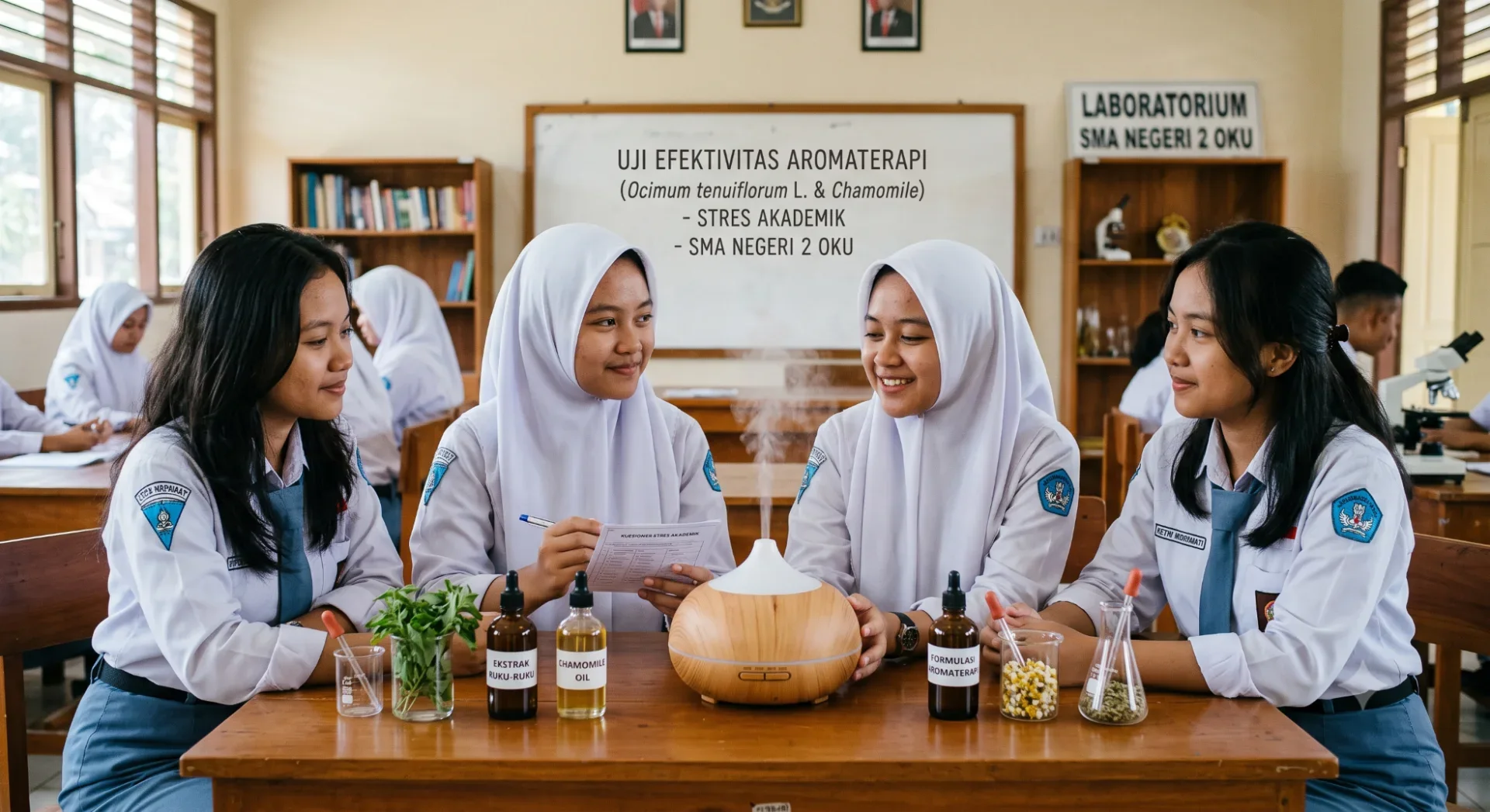 Uji Efektivitas Aromaterapi Kombinasi Ekstrak Ruku-Ruku (Ocimum Tenuiflorum L.) dan Chamomile Dalam Menentukan Stres Akademik Siswa SMA NEGERI 2 OKU